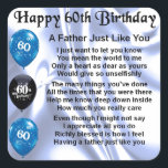 Father Poem - 60th Birthday Square Sticker<br><div class="desc">A great gift for a father on his 60th Birthday.</div>