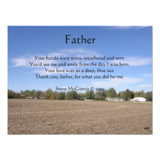 Father Poem Photo Print