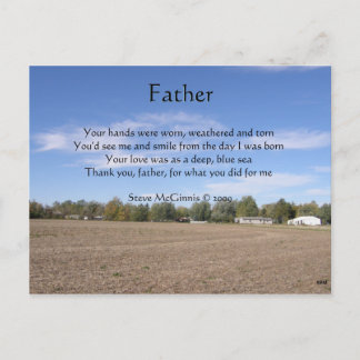 Father Poem Postcard