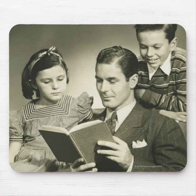 Father Reading to Son Mouse Mat (Front)