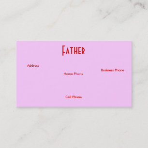 Father Red Yellow Roses I Profile Card