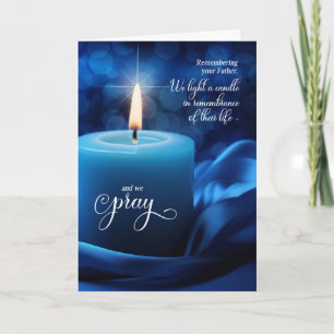 Father Remembrance Anniversary of his Death Candle Card