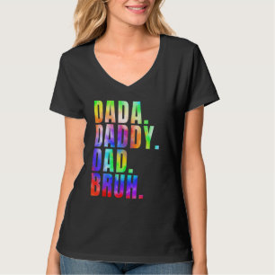 Father s Day 2023 Dada Daddy Dad Bruh Tie Dye Dad T-Shirt