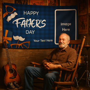 Father’s Day Banner   Photo + Text   zazzlemade