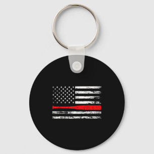 Father s day baseball distressed american flag 4th key ring