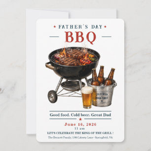Father’s Day BBQ Grill and Beer Invitation