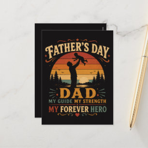 Father’s Day Best Dad Ever Vintage  Holiday Postcard