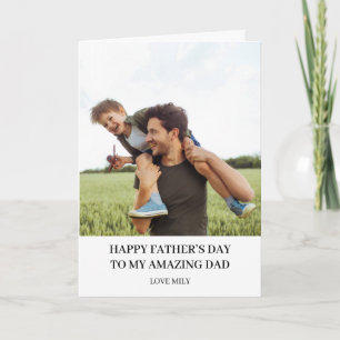 Father’s Day Best Dad Modern Minimalist Photo Card