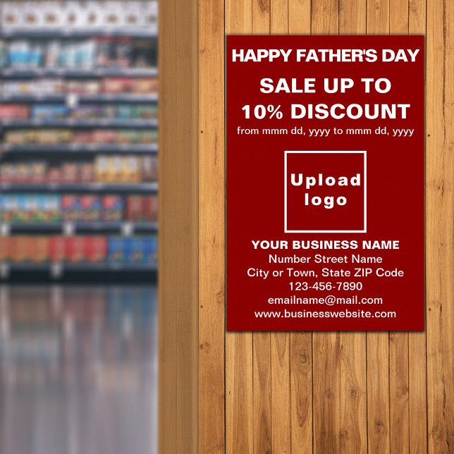 Father’s Day Business Sale Red Poster (Creator Uploaded)