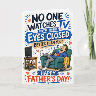 Father’s Day Card For Dad Who Sleeps Watching TV