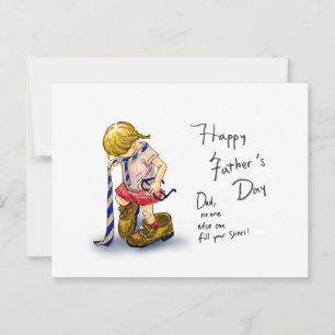 “Father’s Day Card” for girls Postcard