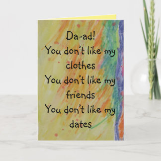 Father’s Day Card From Teen Daughter
