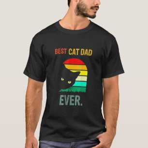 Father s Day Cat Daddy 2023 Best Cat Dad Ever Meow T-Shirt