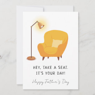 Father’s Day Cosy Chair & Lamp Design Minimal Invitation