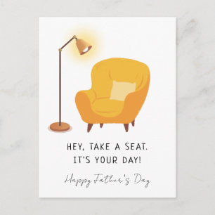 Father’s Day   Cosy Chair & Lamp Design   Minimal  Invitation Postcard