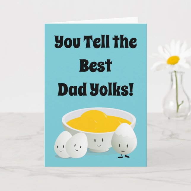 Father’s Day Dad Jokes Pun Food Eggs Cartoon Card (Small Plant)