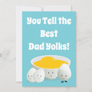 Father’s Day Dad Jokes Pun Food Eggs Cartoon Card