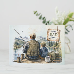 Father’s Day Fishing Card • Best Dad Ever