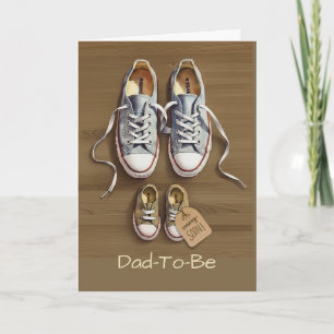 Father’s Day for Dad To Be Baby Shoes on Floor Card