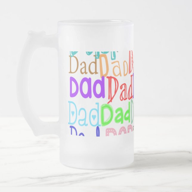 Father’s Day  Frosted Glass Beer Mug (Left)