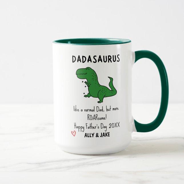 Father’s Day Funny T-rex  Mug (Right)