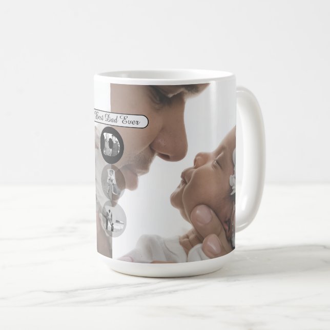 Father’s Day Gift for Dad \ Best Dad Ever Coffee Mug (Front Right)