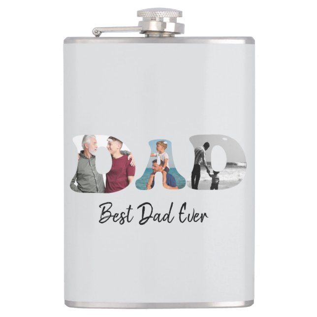 Father’s Day Gift for Dad \ Best Dad Ever Hip Flask (Front)