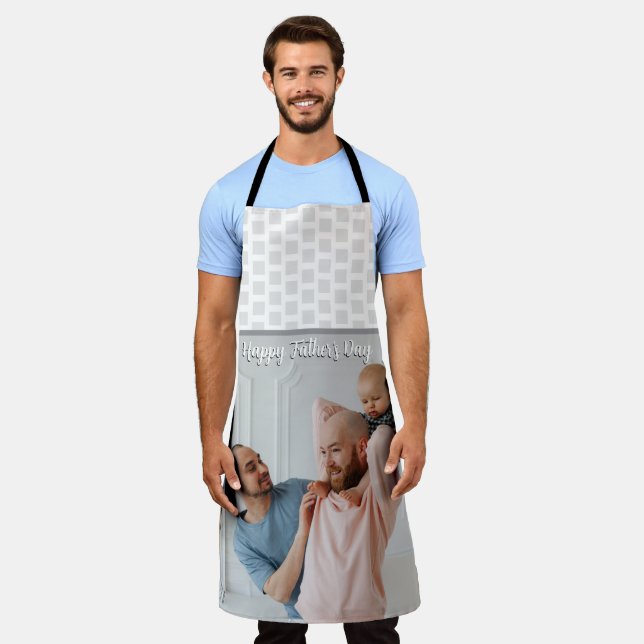 Father’s Day Gift for Dad | Custom Photo  Apron (Worn)