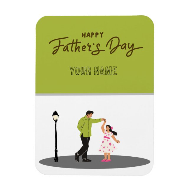 Father’s Day Gift for Dad | Custom Photo & Name Magnet (Vertical)