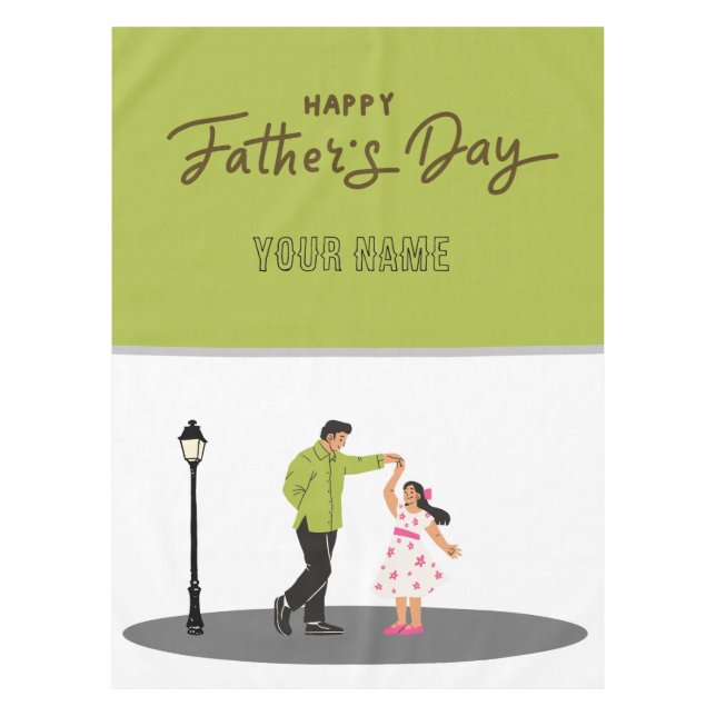 Father’s Day Gift for Dad | Custom Photo & Name Tablecloth (Front)
