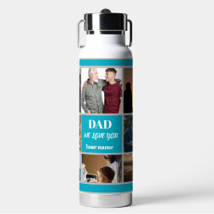 Father’s Day Gift for Dad Custom Photo & Name Water Bottle