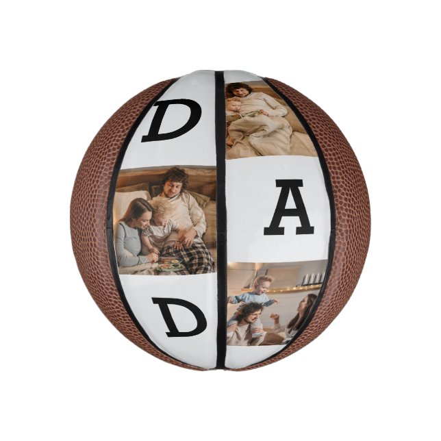 Father’s Day Gift for Dad - Photo collage |  Mini Basketball (Vertical)