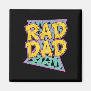 Father&#; s Day Gift For Daddy Rad Dad Shirt Magnet