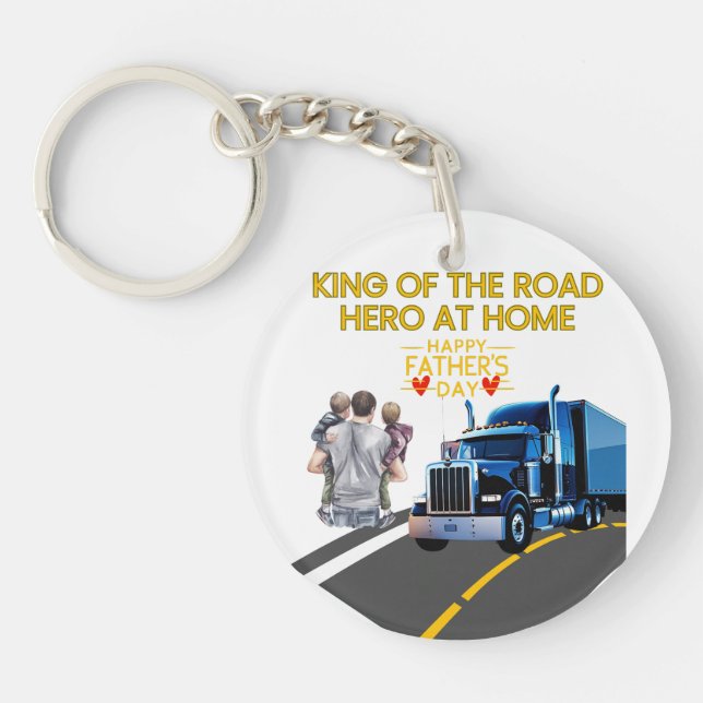 Father’s Day gift for truckers Key Ring (Front)