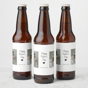 Father’s Day Gift with Photos & Kids’ Names -  Beer Bottle Label