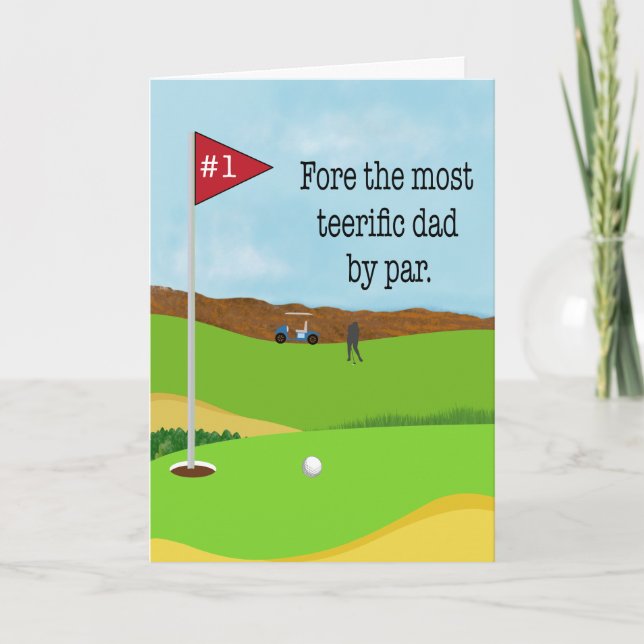 Father’s Day Golf Pun Humour Card (Front)