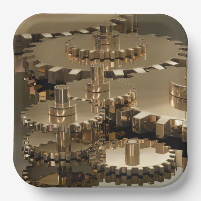 Father’s Day in Gear Paper Plate (Front)