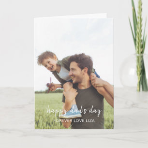Father’s Day Modern Script Stylish Dad Photo Card