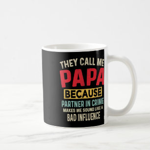 Father&#; s Day Papa Partner In Crime Funny Father Coffee Mug