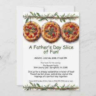 Father’s Day Pizza Party – Editable Family Dinner  Invitation