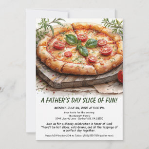 Father’s Day Pizza Party – Editable Family Dinner  Invitation