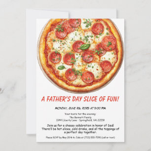Father’s Day Pizza Party – Editable Family Dinner  Invitation