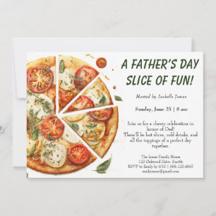 Father’s Day Pizza Party – Editable Family Dinner  Invitation