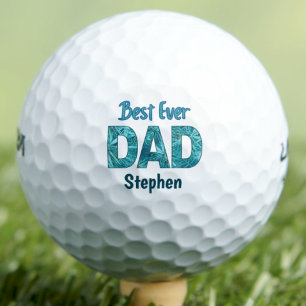 Father’s Day Sport Gift for Dad Custom Teal Blue Golf Balls