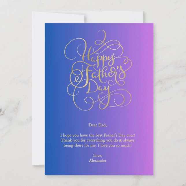 Father’s Day Wishes  Invitation (Front)