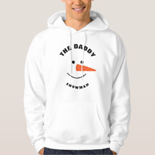 Father Snowman Face Squad Matching Family Costume Hoodie