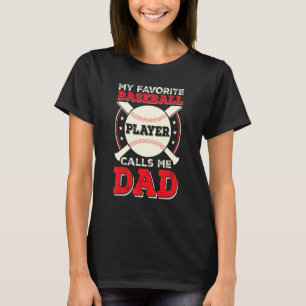 Father Son Daughter Proud Daddy Baseball Favorite  T-Shirt