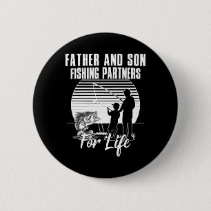Father & Son fishing partner for life 6 Cm Round Badge