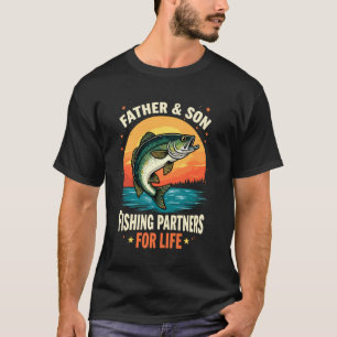 Father & Son Fishing Partners for Life Fisherman D T-Shirt