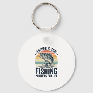Father Son Fishing Partners Vintage Bass Shirt_1 Key Ring
